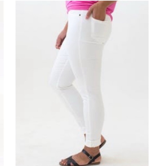 Agnes & Dora White Jeggings with Pockets - Size Extra Large - Picture 3 of 5